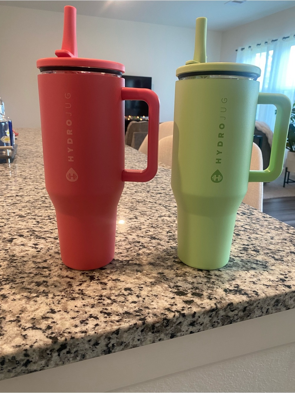 HydroJug salmon and melon Insulated Travel Tumblers